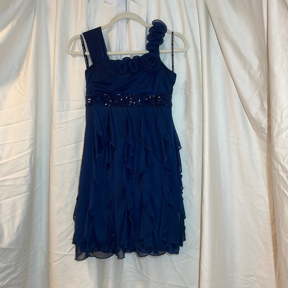 Sequin Hearts, size 12, navy blue